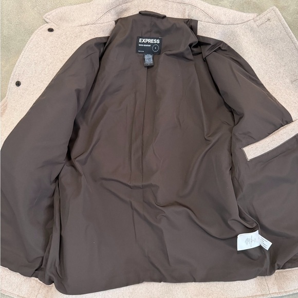 Express Tan Wool-Blend Trucker Jacket - Picture 11 of 12